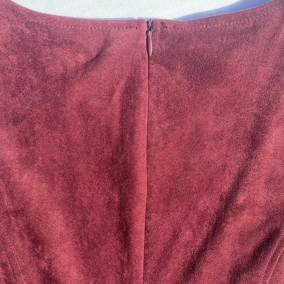 Aryeh Maroon Faux Suede Dress - Picture 5 of 5